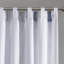 Panneau de rideau imprimé poly avec rayure et doublure touffetées blanc / bleu marine 50 po x 84 po-233212671-233212641