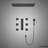 Faenza Matte Black LED Smart Shower Remote Controlled Thermostatic System