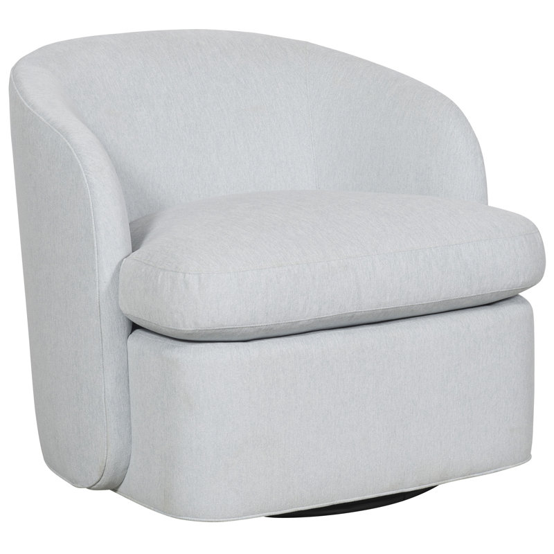 Arlington By Michael Weiss Swivel Barrel Chair, Worthy Snow