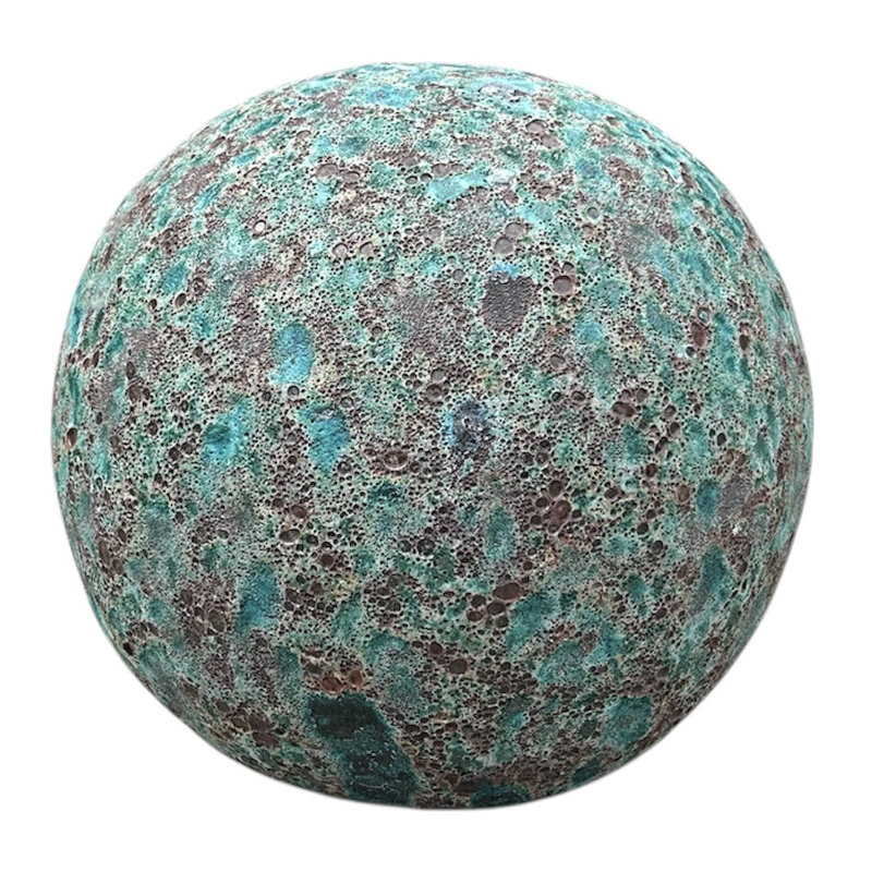 Sphère décorative Emerald Terra, Sarcelle, H 13,6 po x l 15 po x P 15 po