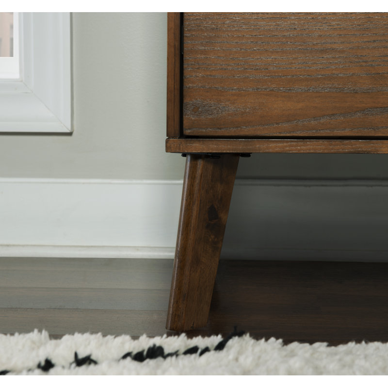 Mathiatis 28" Wide 4 Drawer Chest, Medium Brown