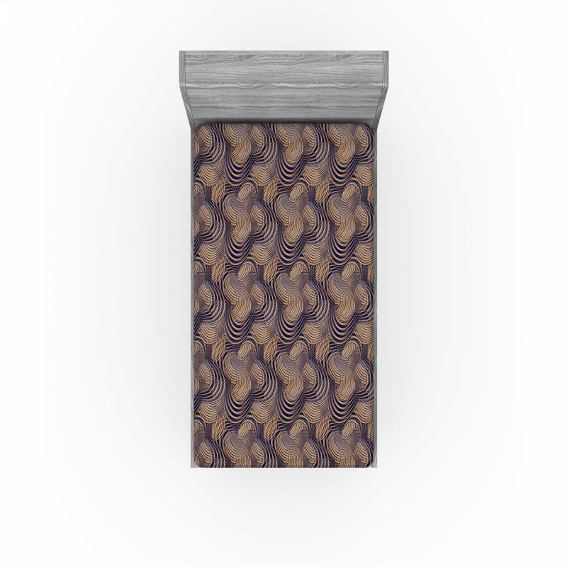 Drap-housse Ambesonne Groovy, Drap-housse de taille simple