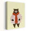 Cozy Plaid Bear Contemporary Bear Autumn Winter Wall Art Print by Mathieu - Wrapped Canvas Print-170003663