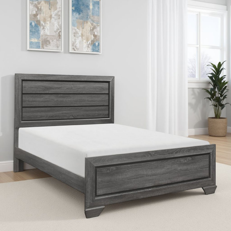 Standard Bed, Queen, Gray