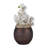 Pillar Holder Glass Aluminum Glam Style Elegant Decorative Taper Candle Holder with Sculptural Form and Textured Metallic Rim for Modern Versatile Accent Display-86732275