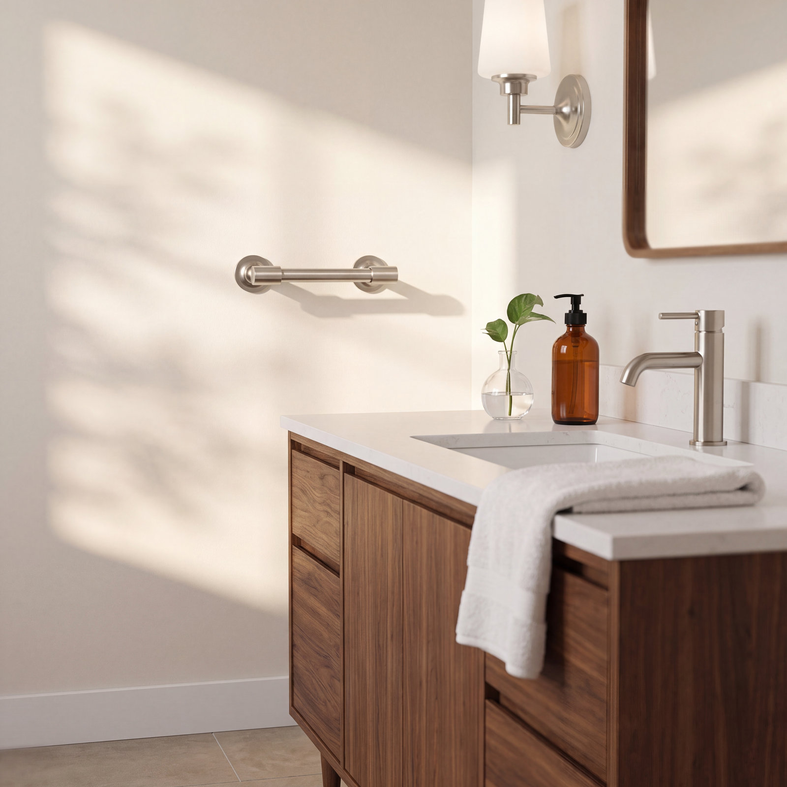 Purist Pivoting Toilet Paper Holder, Vibrant Brushed Nickel
