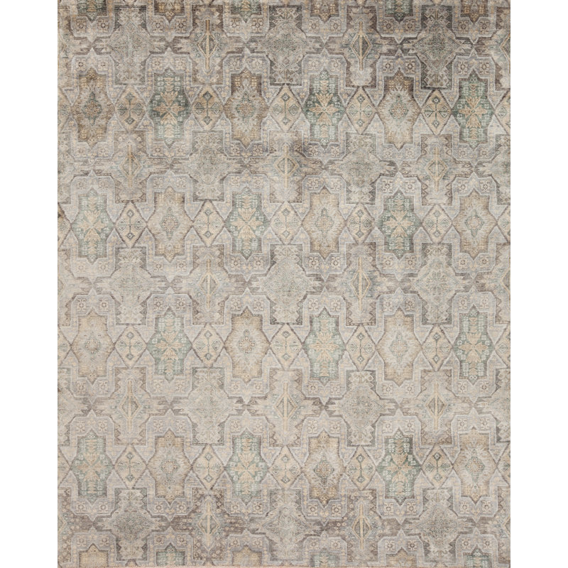 European Hand Knotted Wool Indoor Rug, Rectangle 8' x 10'
