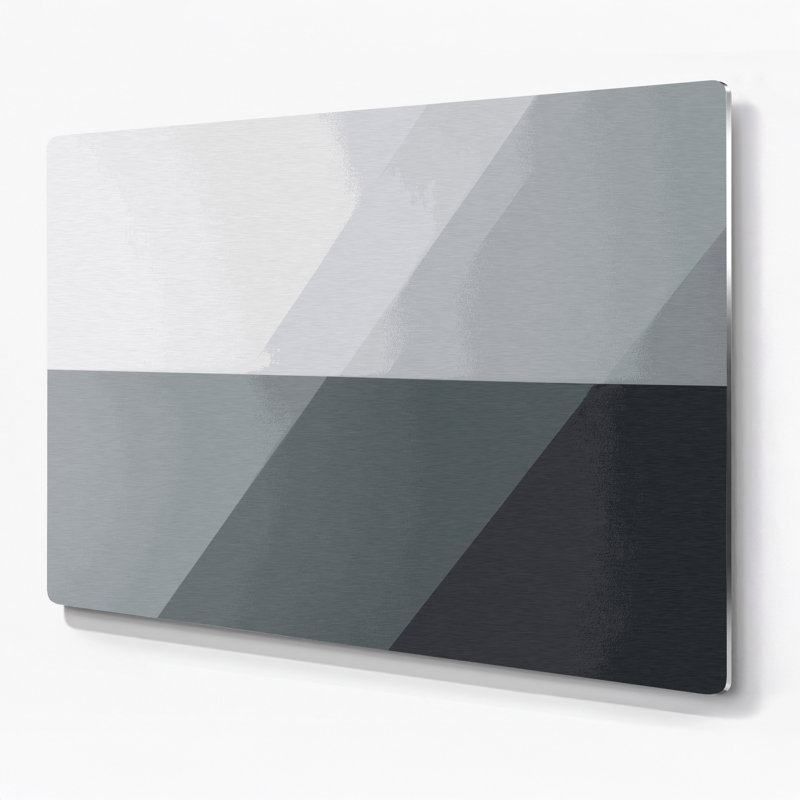Minimalisme 72, art mural gris en métal, H 8 po x l 10 po