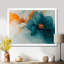 Abstrait, Renoncule doré et lueur turquoise I - Renoncule, art mural-1879369508-2125351508-1879369516