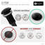 Vessel Sink Pop-Up Drain with black ceramic cap without overflow Set of 2-114825708