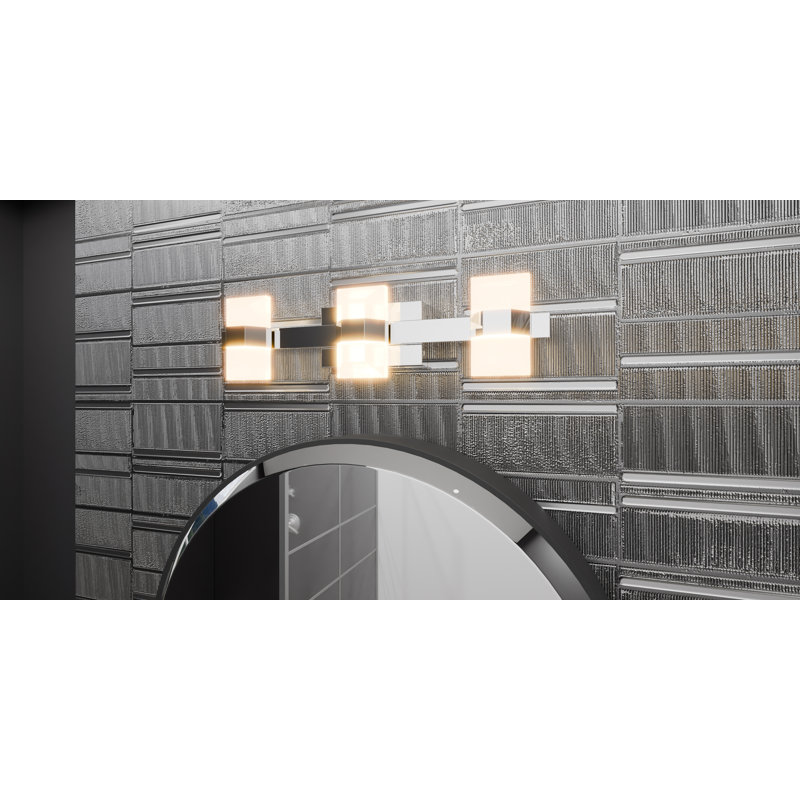 Mollineda Integrated LED Polished Chrome Bath Light With CCT Switch
