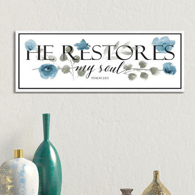 He Restores by Mlli Villa - Panoramic Print on Canvas