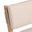 Chaise longue OMI en acacia et coussin beige