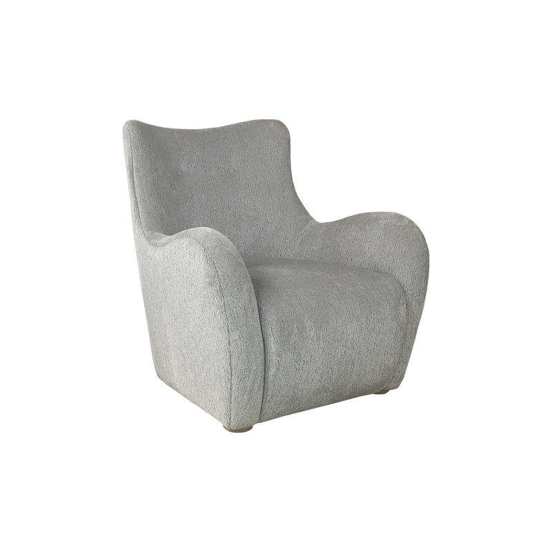 Chaise d'appoint pivotante en tissu de couleur zinc