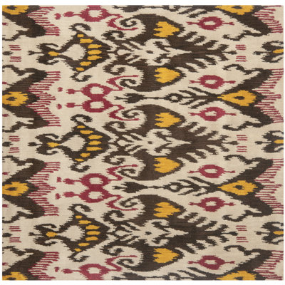 Kline Ikat Hand Tufted Wool Ikat Rug
