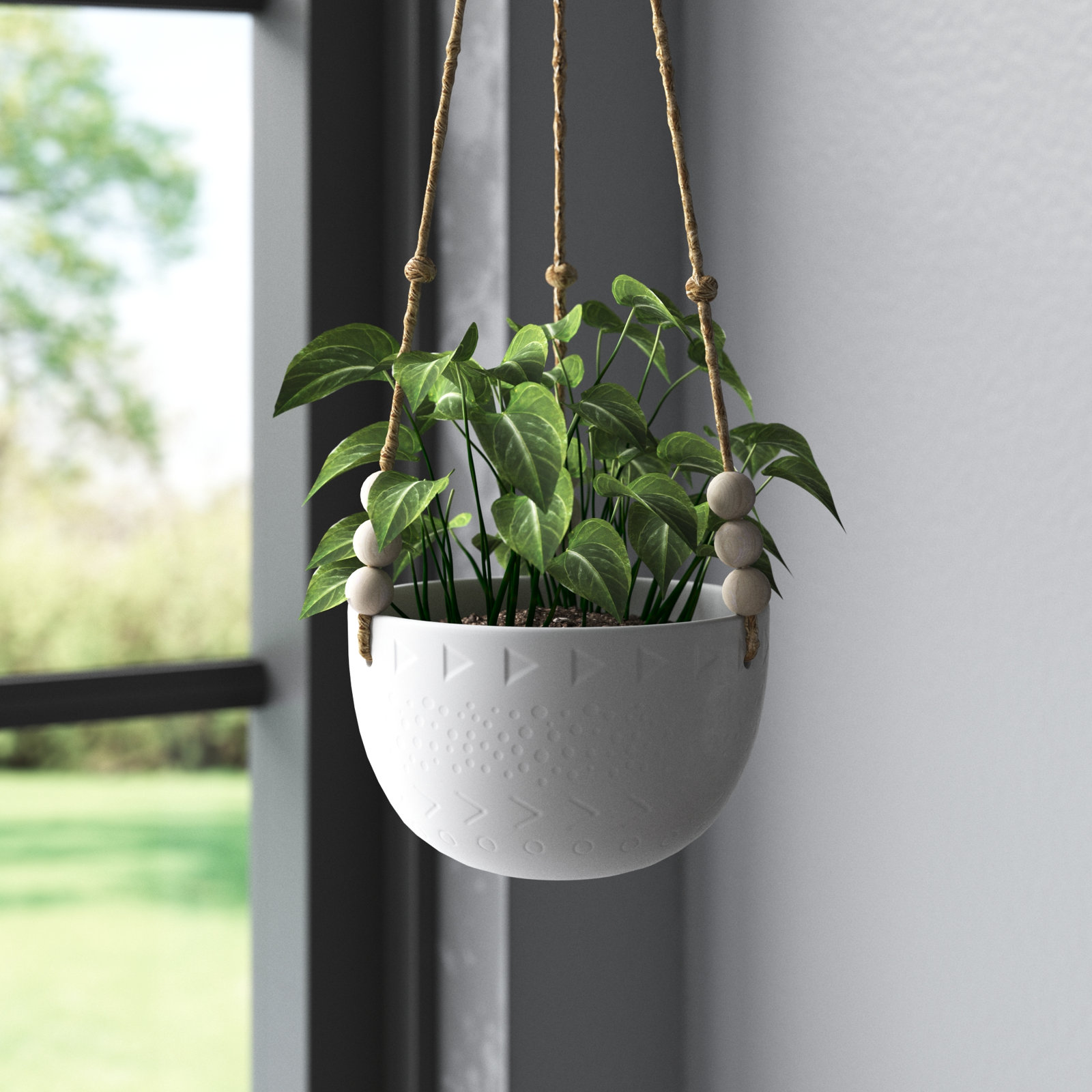 Olanda 5" Ceramic Pot Planter, Matte White