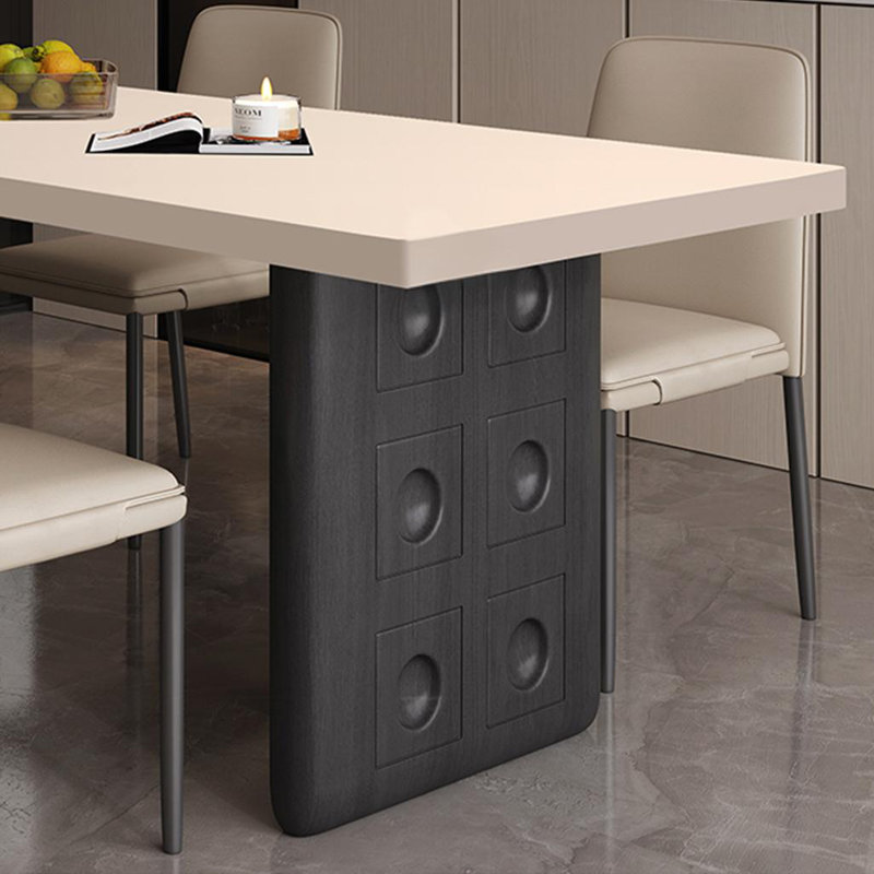 Combinaison de table et chaises de salle à manger italienne., H 29,52 po x L 86,61 po x l 31,49 po