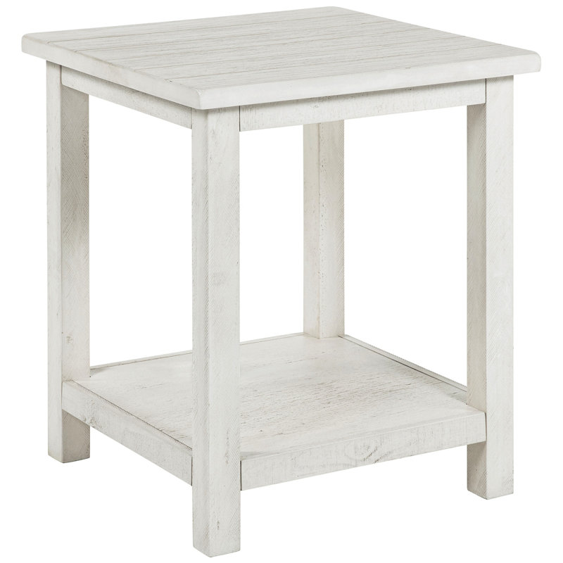 Table de bout en bois avec tablette
