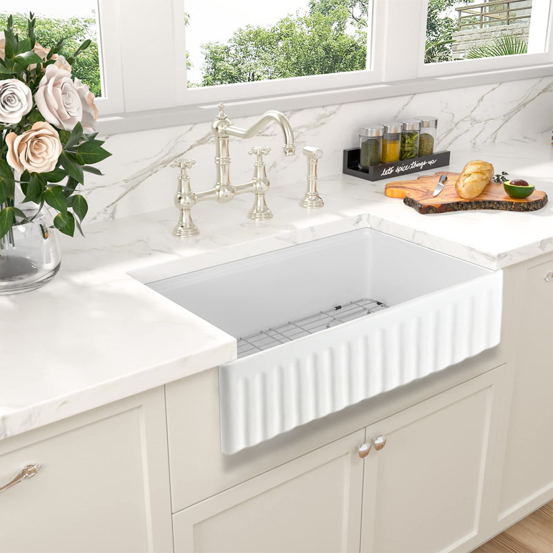 36'' L Single Bowl Fireclay Kitchen Sink