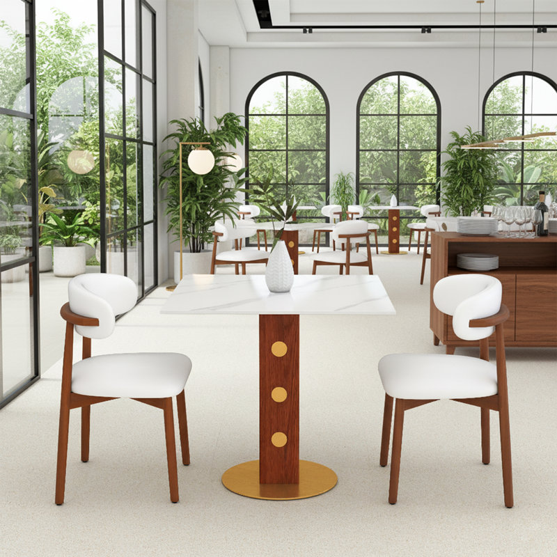 Table de restaurant 33,46 po Modern, Blanc