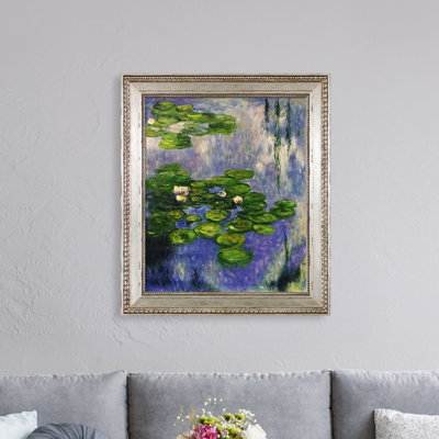 «Les Nymphéas» par Claude Monet - Reproduction d'art sur toile encadrée