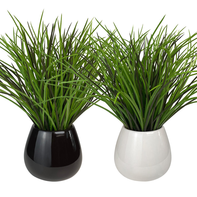 Herbe d'oignon artificielle en pot 12 po Donner