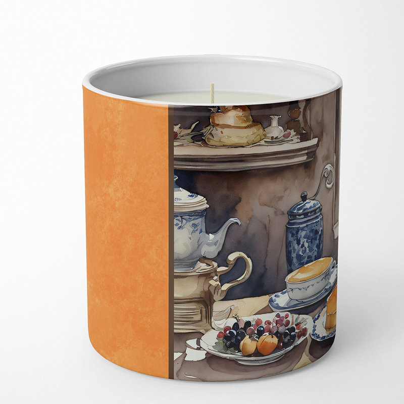Bougie parfumée Pumpkin Pie avec support en céramique