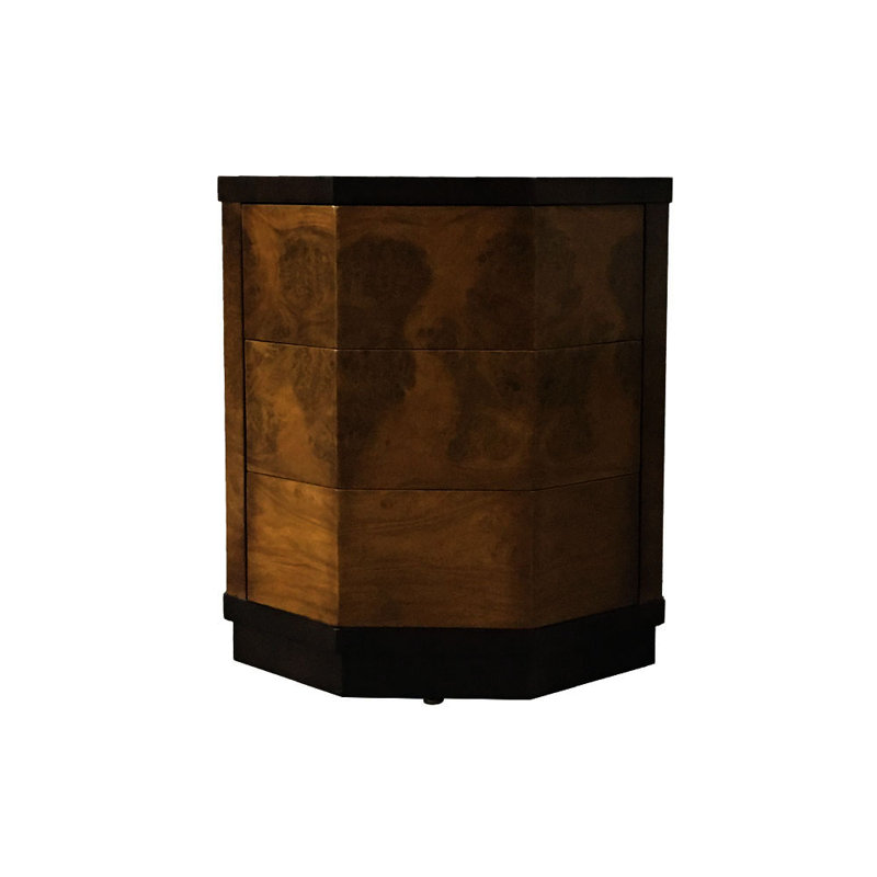 Libora 50cm W Solid Wood Bedside Table, Light Brown, Light Brown
