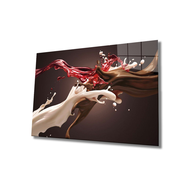 Élégante peinture décorative en verre trempé 18,1 po x 28,3 po | 100% verre trempé, épaisseur: 0,16 pouce | Superbe œuvre d'art pour la décoration intérieure, le salon et les espaces de bureau, durable et facile à nettoyer