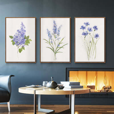 Ensemble de 3 cadres flottants sur toile