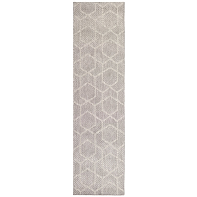 Wrought Studio Reidy Grey Modern Indoor/Outdoor Rug | Wayfair