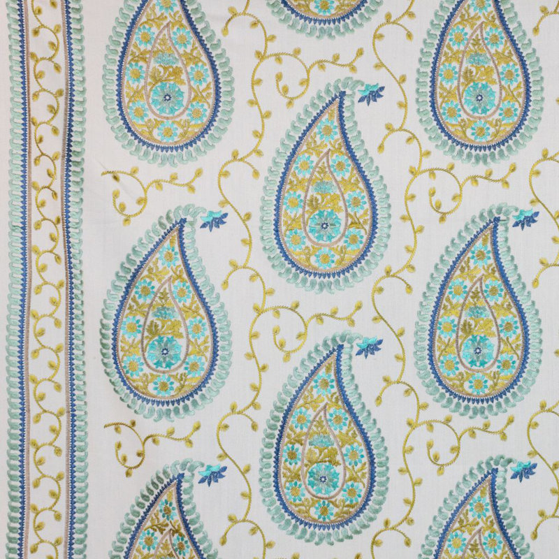 Tissu à bordure cachemire Kadiri Suite, Minéral