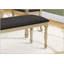 Banc, 48 po rectangulaire, rembourré, bois, entrée, salle à manger, cuisine, antique, tissu, bois massif, transitionnel