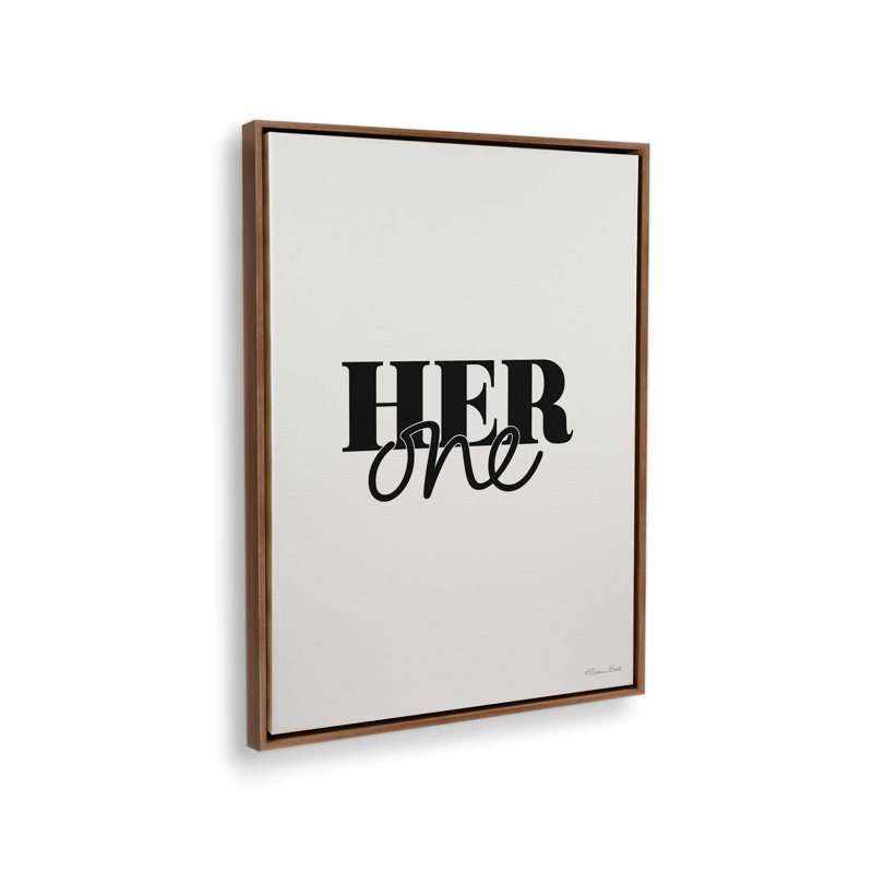 «Her One» par Susan Ball, reproduction d'art, L 24 po x H 32 po, Brun, Toile avec cadre