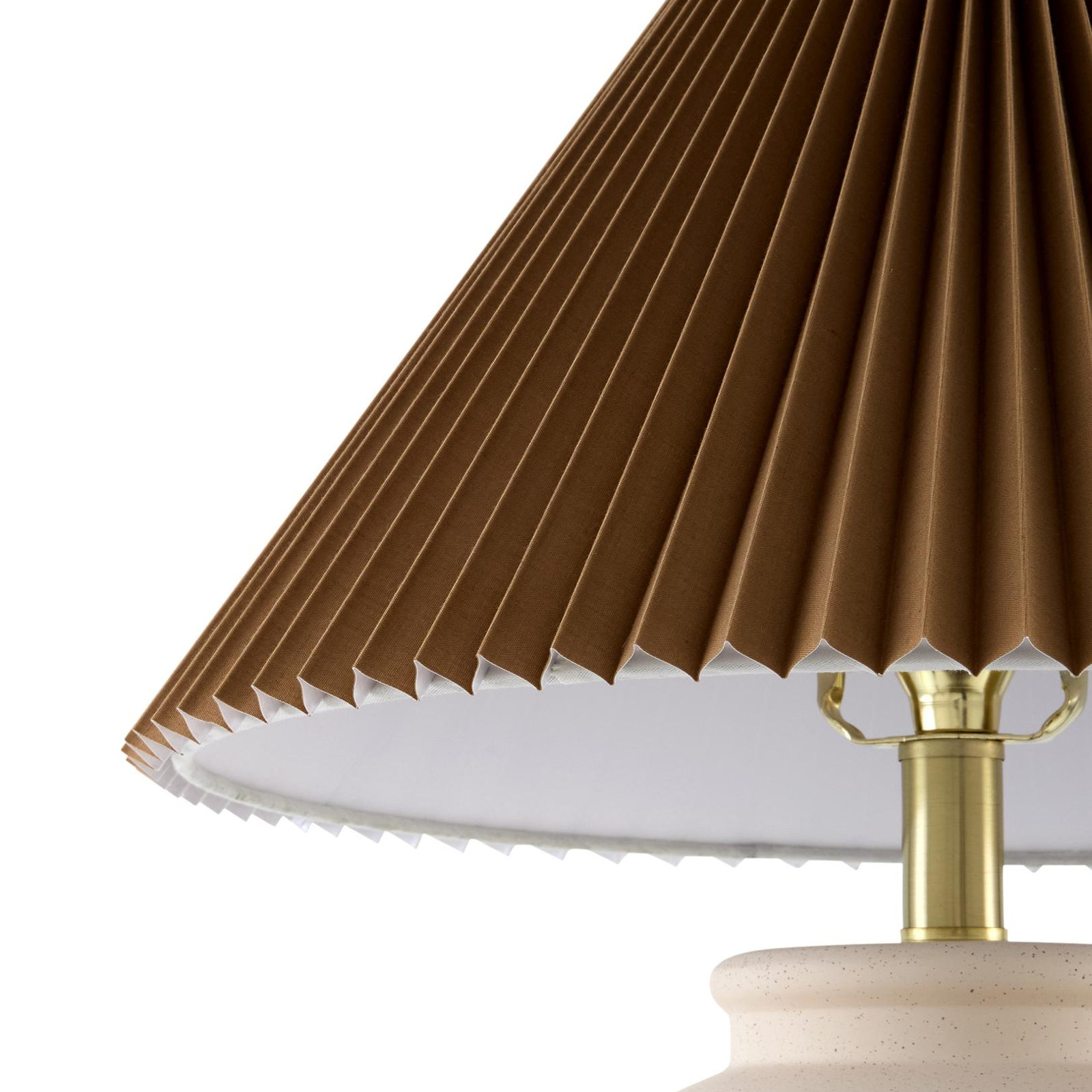 Chemise 22" Ceramic Table Lamp, Brown Pleated, Shell