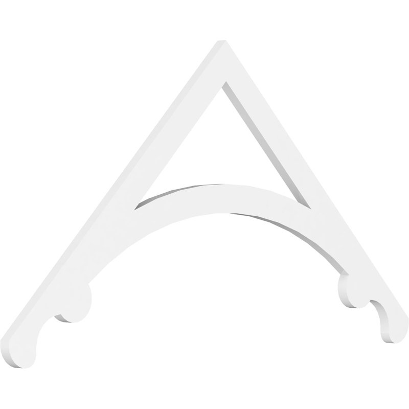 Legacy Architectural Grade PVC Gable Pediment, 24" H x 48" W x 1" D, 12/12