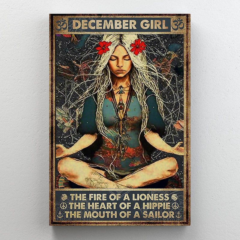 «Decembre Girl» sur toile, impression, H 36 po x l 24 po x P 1,25 po