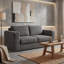 2-Seater Corduroy Lounge Sofa with Extra-Deep Seat and High-Resilience Foam Cushions, No Assembly Required
