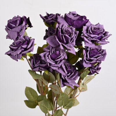Artificial Peony Floral Arrangements For Vase Filler, Mixed Leaves Stems Bulk Bouquets, Faux Flower For Home Wedding Party Decoration Table Centerpiece