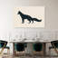 Starry Fox Silhouette Abstract Contemporary Fox Forest Landscape Wall Art Print-2041096021