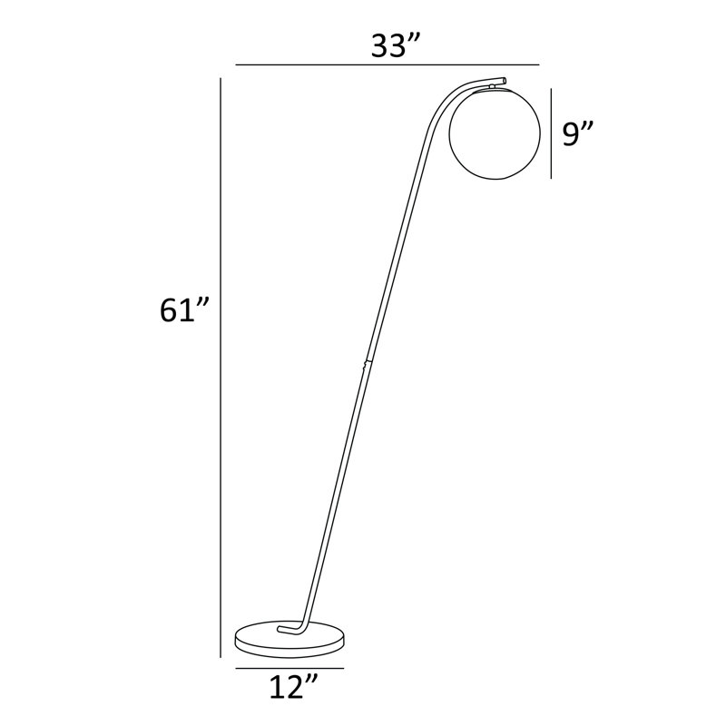 Kristofer 61'' Novelty Floor Lamp, Brushed Nickel