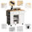 Kitchen Island with Power Outlet,Kitchen Storage Island with Drop Leaf and Rubber Wood-222548754