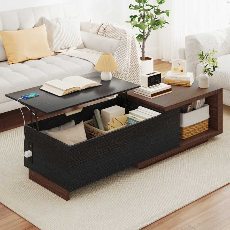 Table basse, Noir/noyer