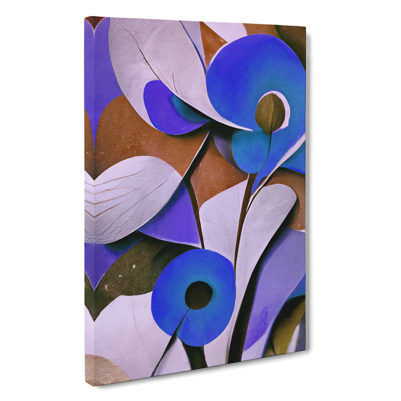XC1022-1790X Delicate Abstract Floral No.5 - Wrapped Canvas Print, 60cm H x 40cm W x 3cm D