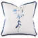 Monogram Appliqued Feather Linen Reversible Throw Pillow