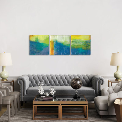 Southern Shores Triptych - Canvas Wall Art Set - Wrapped Canvas (Set of 3)