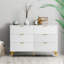 Commode double 6 tiroirs moderne noire-1028741045
