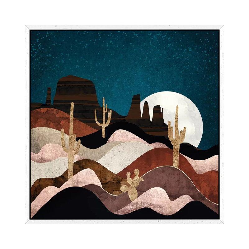 Desert Stars - Print on Canvas, White Framed, 45.72 cm H x 45.72 cm W