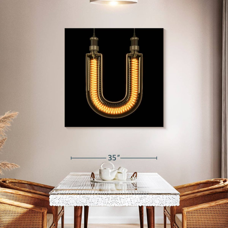 Light Bulb U, 39" H x 39" W