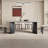Retro rectangular dining table-545307356